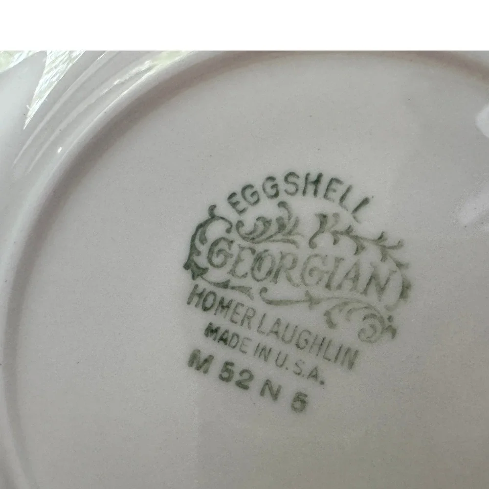Homer Laughlin Eggshell Georgian Cotillion Floral 6 Inch Bread Plate USA Vintage